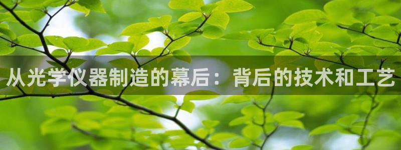 云顶国际城手机网址是什么：从光学仪器制造的幕后：背后的技术和