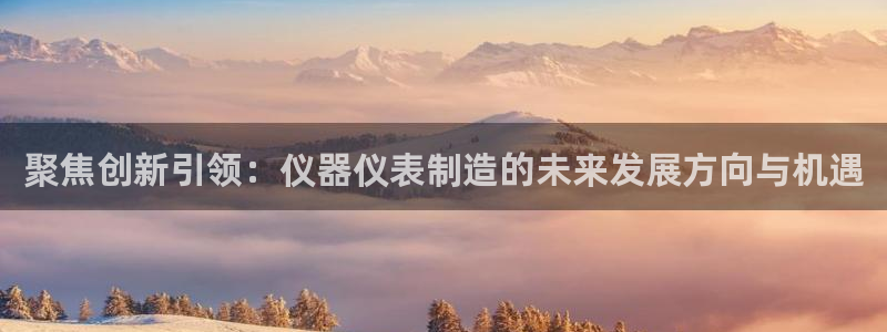 云顶国际网站进不去了：聚焦创新引领：仪器仪表制造的未来发展方