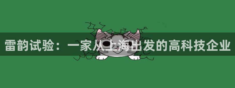 云顶国际取款多久到账户：雷韵试验：一家从上海出发的高科技企业