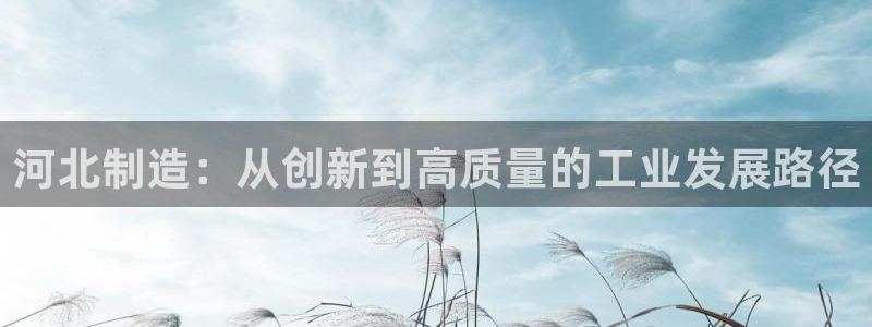 云顶集团3118官网下载：河北制造：从创新到高质量的工业发展