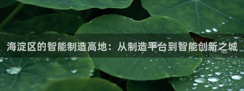 云顶国际大厦地址：海淀区的智能制造高地：从制造平台到智能创新