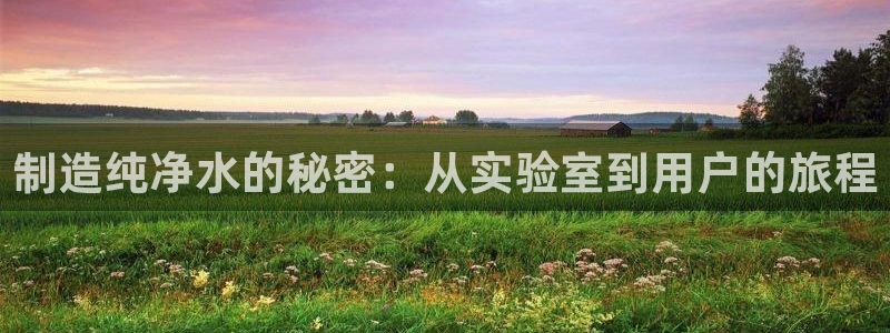 云顶集团APP下载：制造纯净水的秘密：从实验室到用户的旅程