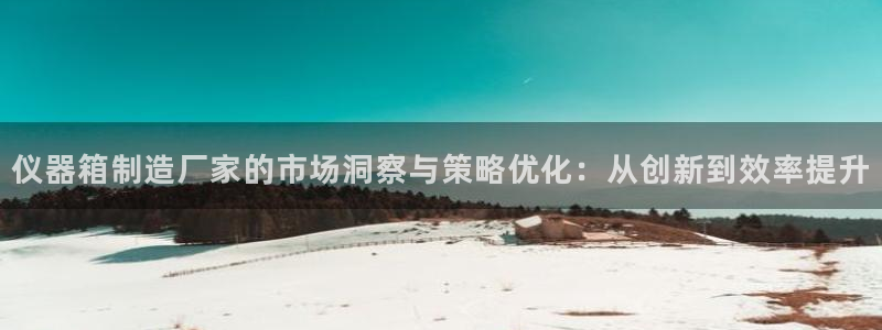 云顶国际装饰设计：仪器箱制造厂家的市场洞察与策略优化：从创新