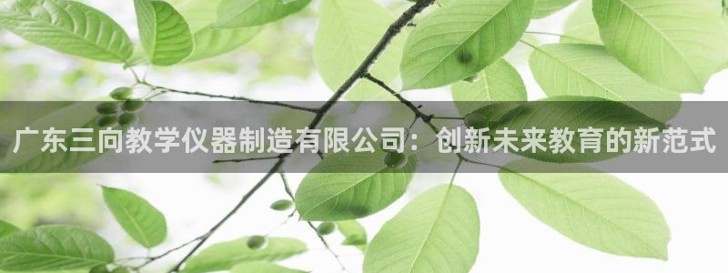 云顶国际服手游：广东三向教学仪器制造有限公司：创新未来教育的