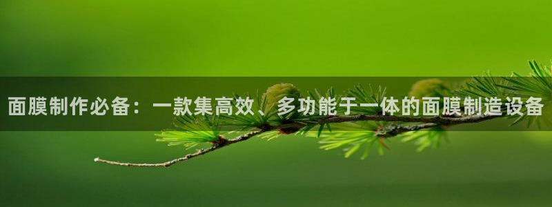 云顶12300线路：面膜制作必备：一款集高效、多功能于一体的