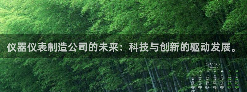 云顶国际的网址是多少：仪器仪表制造公司的未来：科技与创新的驱