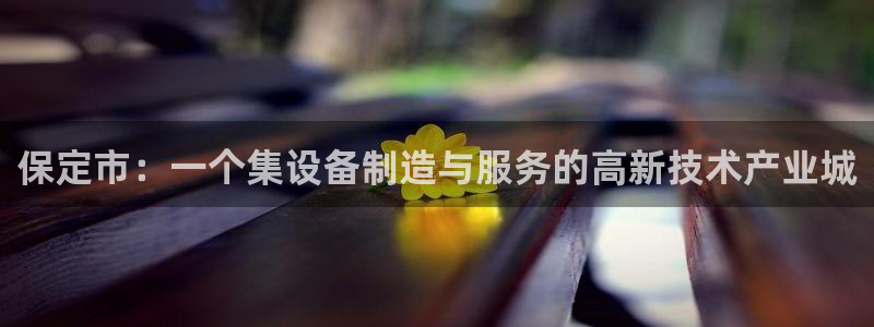 云顶国际二手房：保定市：一个集设备制造与服务的高新技术产业城